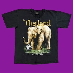 90s Thailand Elephant Soccer Tee